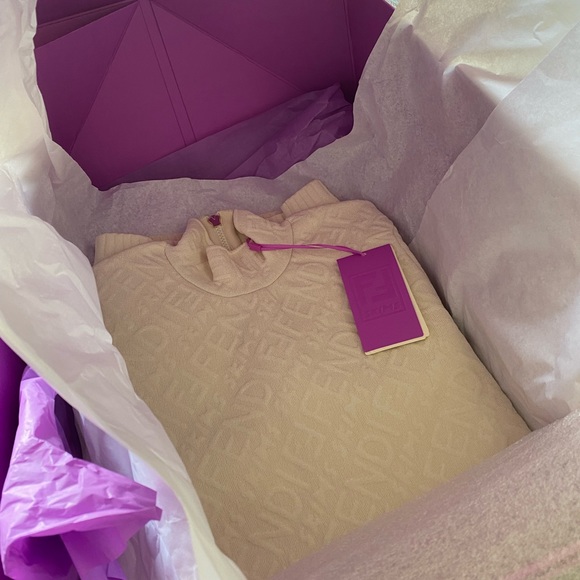 SKIMS FENDI EMBOSSED SHORT SLEEVE DRESS - Picture 7 of 11